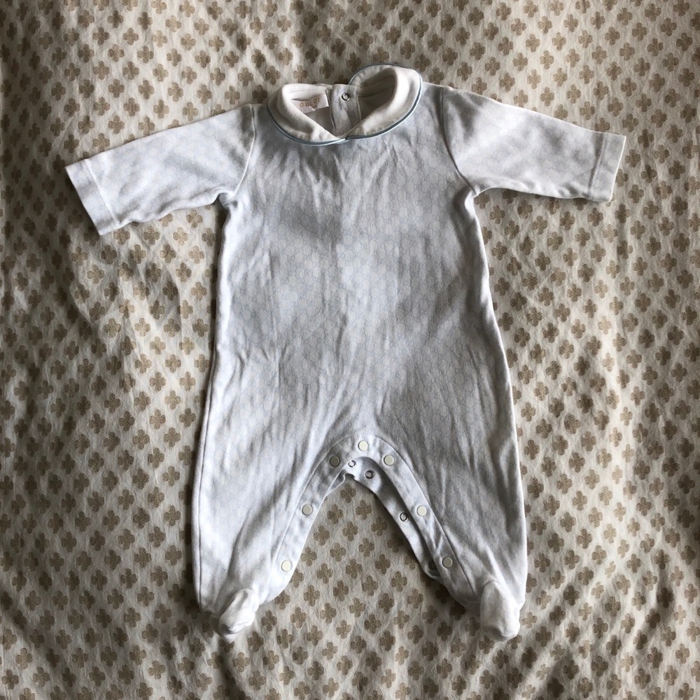 Gucci monogram onesie for 3/6 month